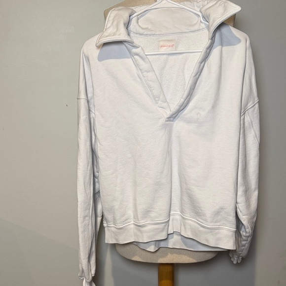 FP Movement by Free People V-Neck Sweater in White - Picture 1 of 4